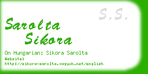 sarolta sikora business card